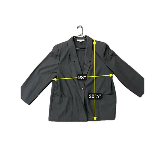 Sag Harbor Single Button Blazer Jacket Black Sz 20W Career Professional Office - Picture 7 of 9